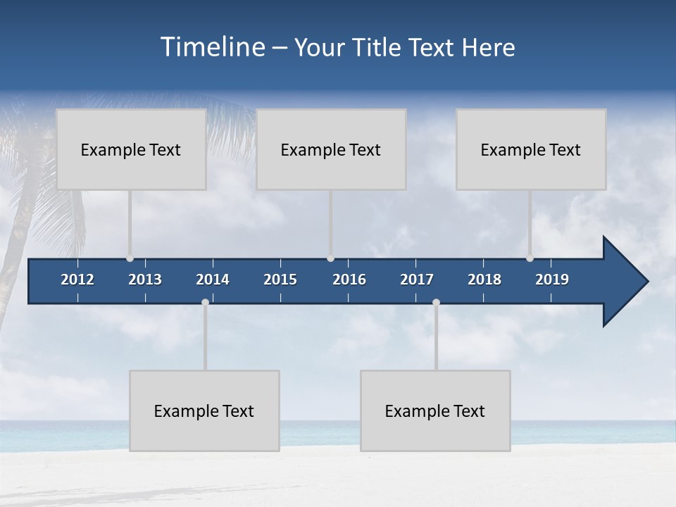 Paradise Palm Wallpaper PowerPoint Template