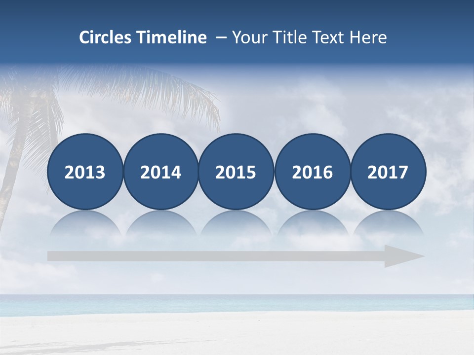 Paradise Palm Wallpaper PowerPoint Template