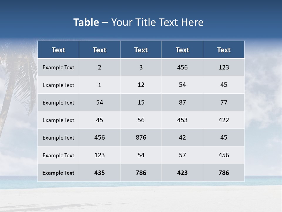 Paradise Palm Wallpaper PowerPoint Template