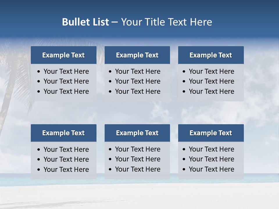 Paradise Palm Wallpaper PowerPoint Template