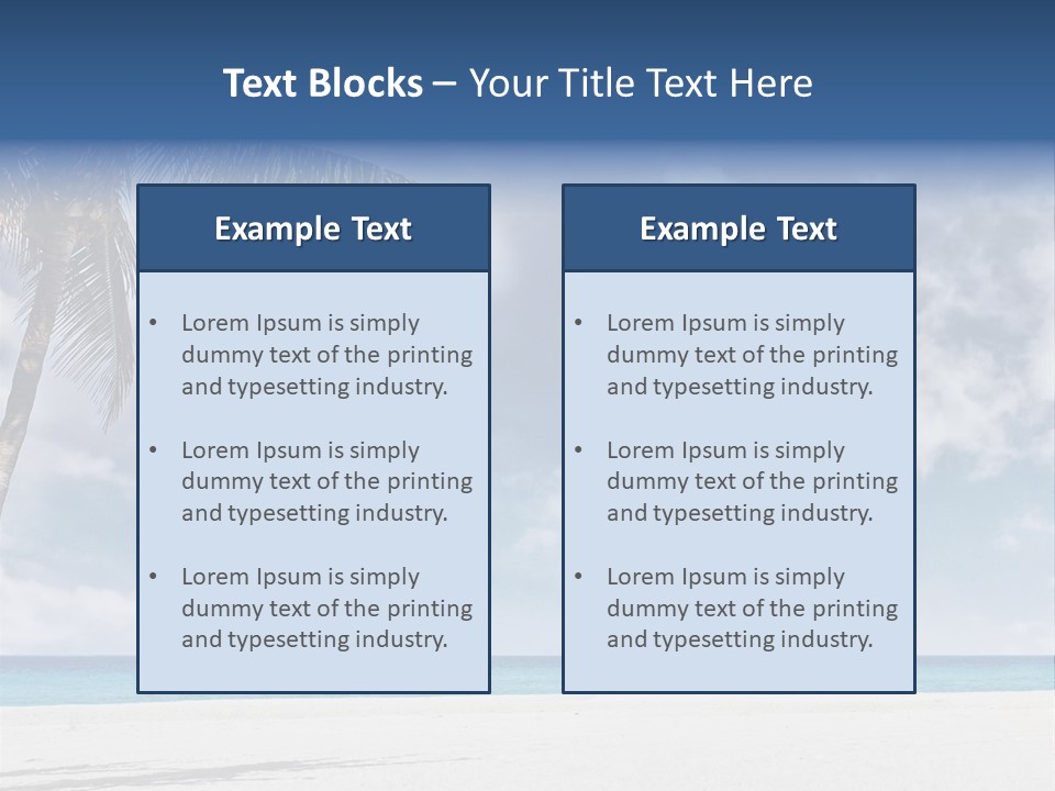 Paradise Palm Wallpaper PowerPoint Template
