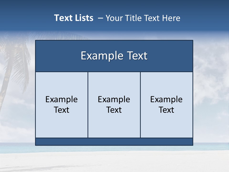 Paradise Palm Wallpaper PowerPoint Template