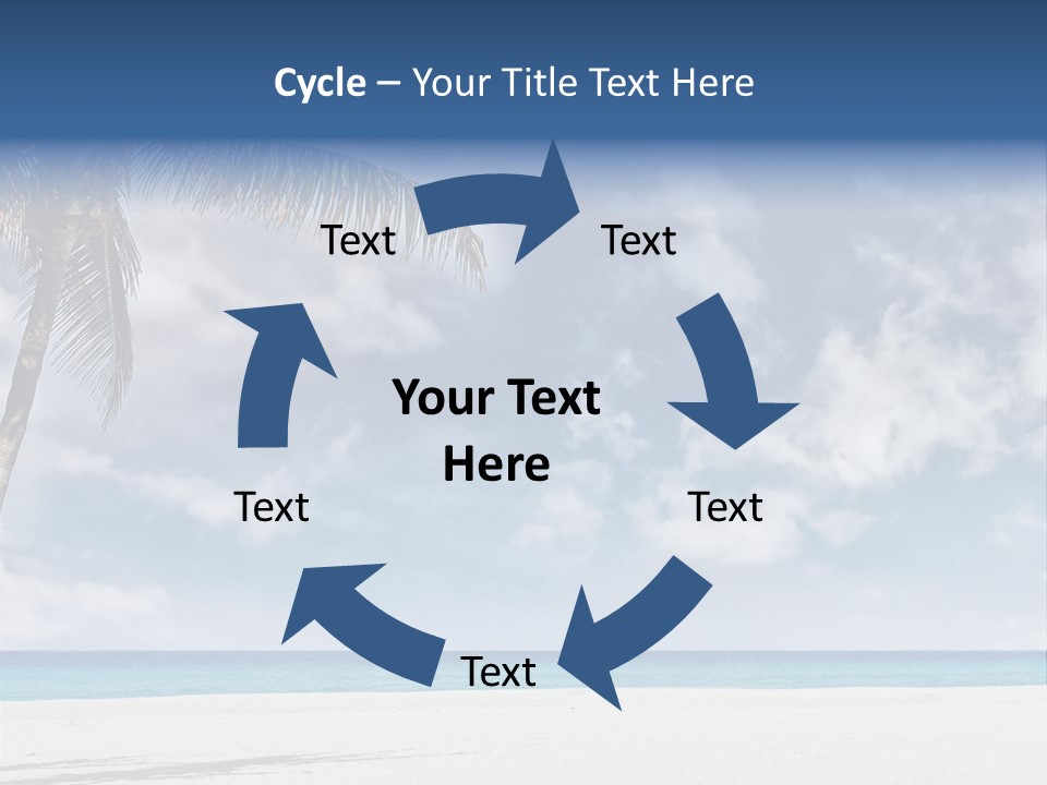 Paradise Palm Wallpaper PowerPoint Template