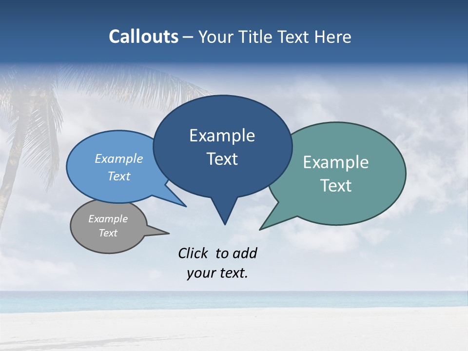 Paradise Palm Wallpaper PowerPoint Template