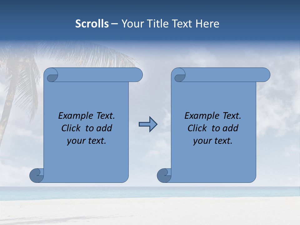 Paradise Palm Wallpaper PowerPoint Template