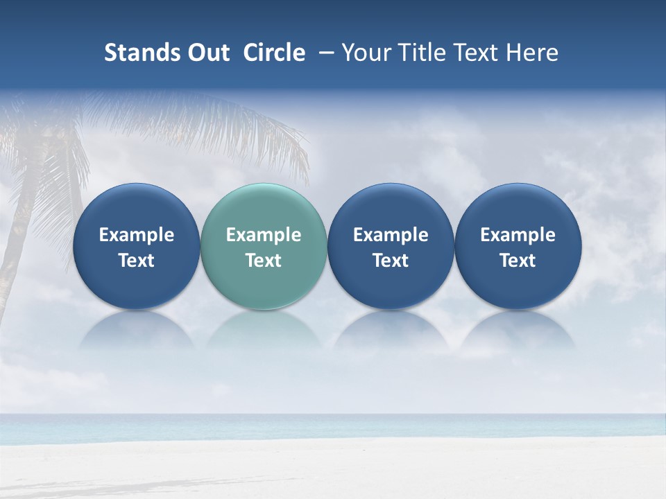 Paradise Palm Wallpaper PowerPoint Template