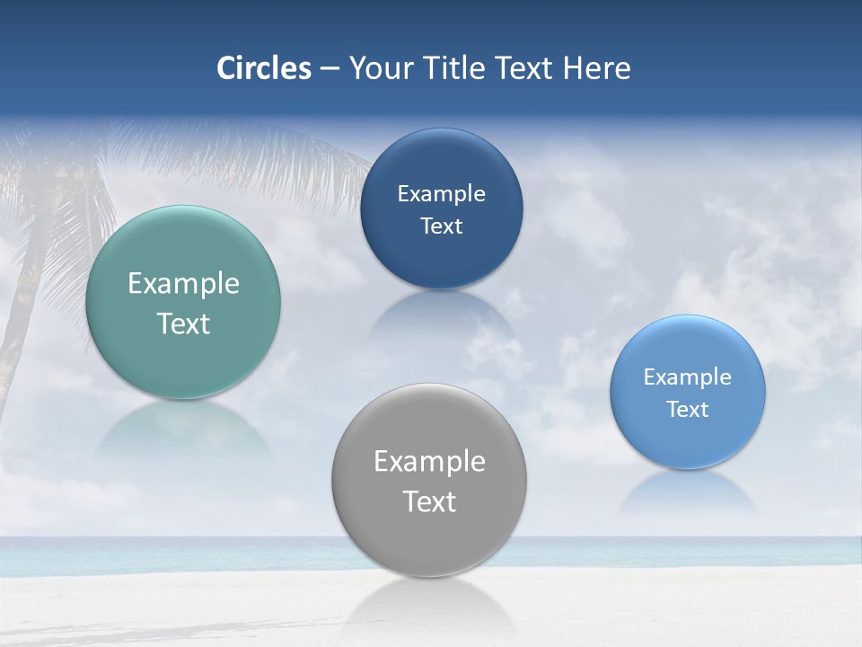 Paradise Palm Wallpaper PowerPoint Template