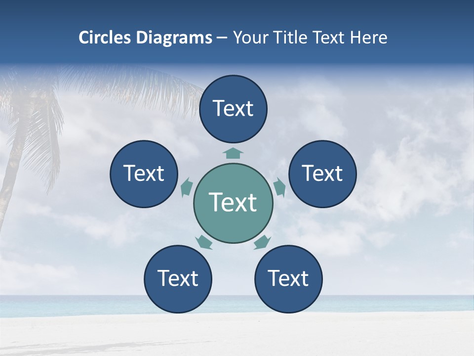 Paradise Palm Wallpaper PowerPoint Template