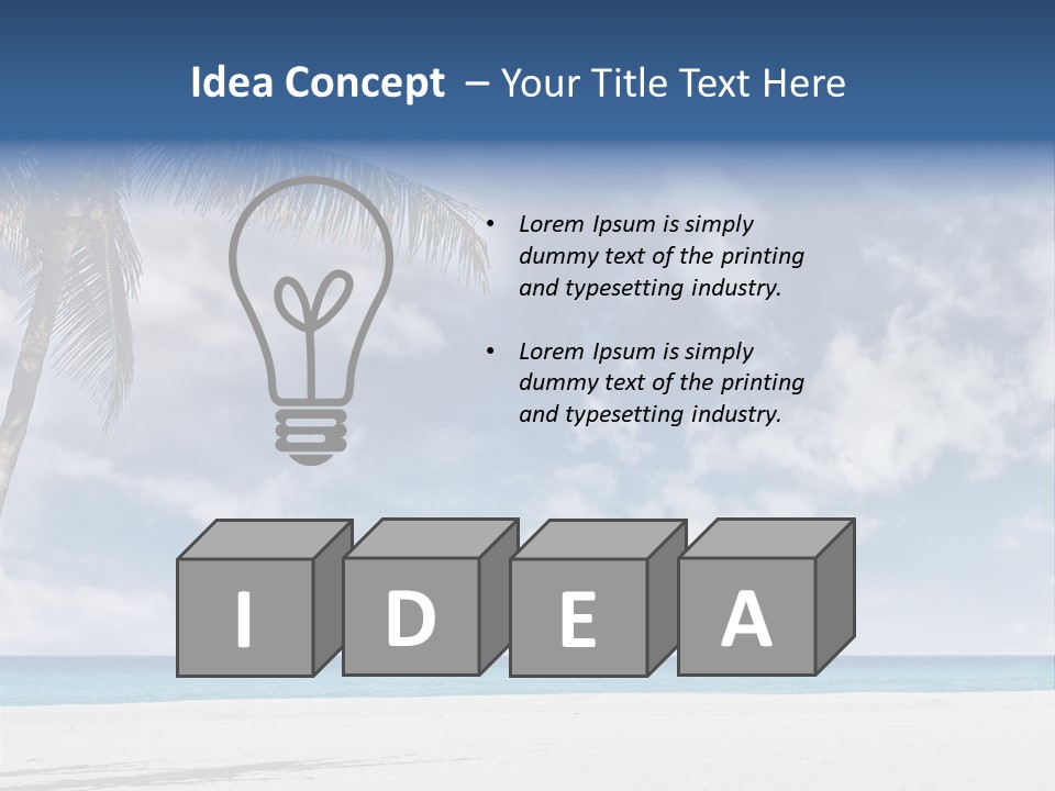 Paradise Palm Wallpaper PowerPoint Template