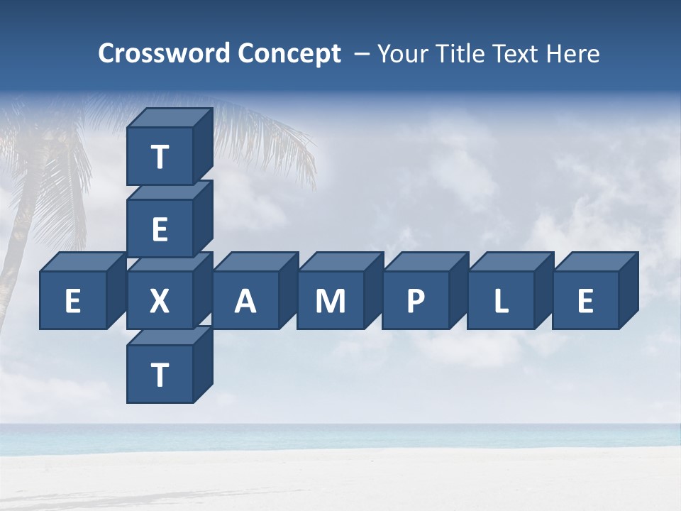 Paradise Palm Wallpaper PowerPoint Template