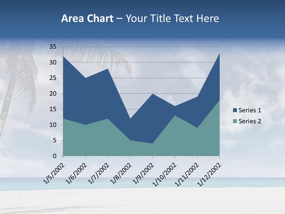 Paradise Palm Wallpaper PowerPoint Template