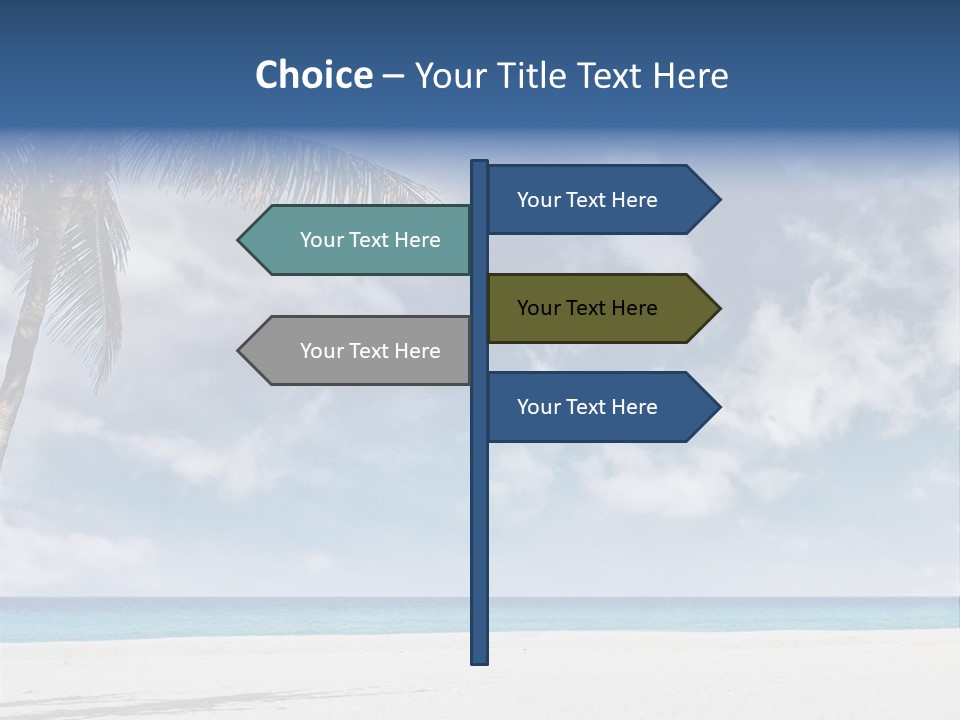 Paradise Palm Wallpaper PowerPoint Template