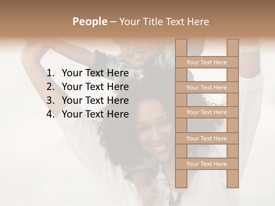 Black Relationship Person PowerPoint Template