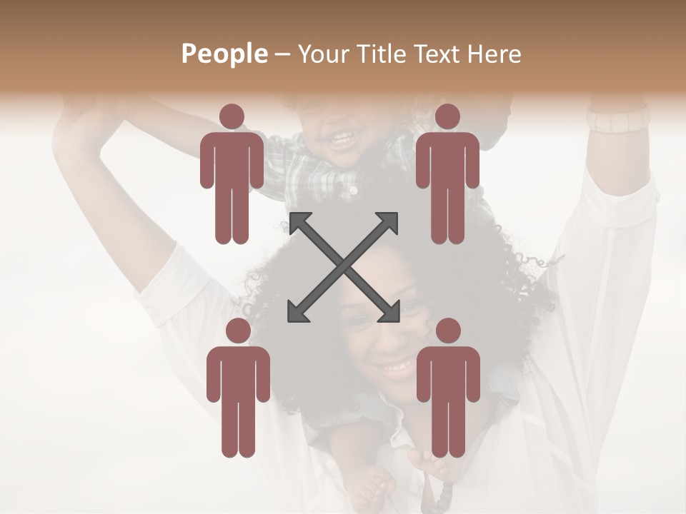 Black Relationship Person PowerPoint Template