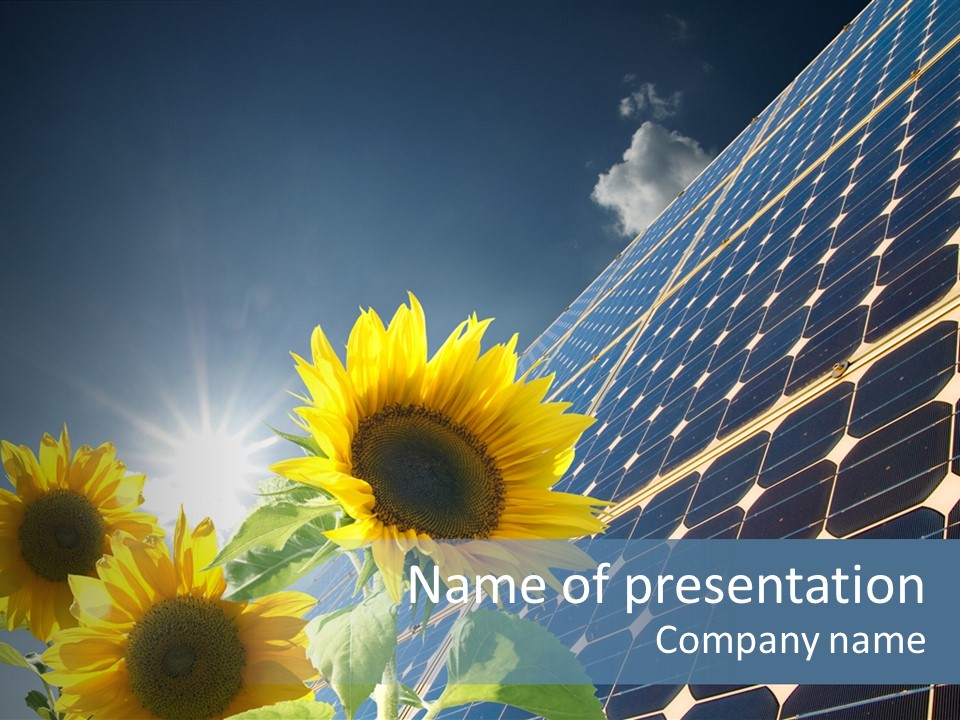 Solar Collector Echnology Electricity PowerPoint Template