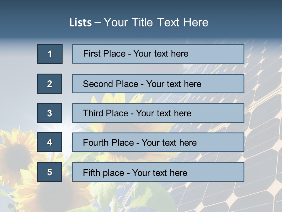 Solar Collector Echnology Electricity PowerPoint Template
