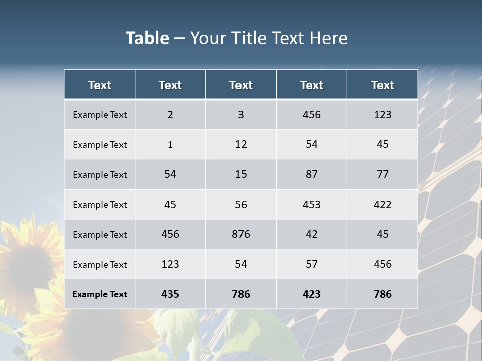 Solar Collector Echnology Electricity PowerPoint Template