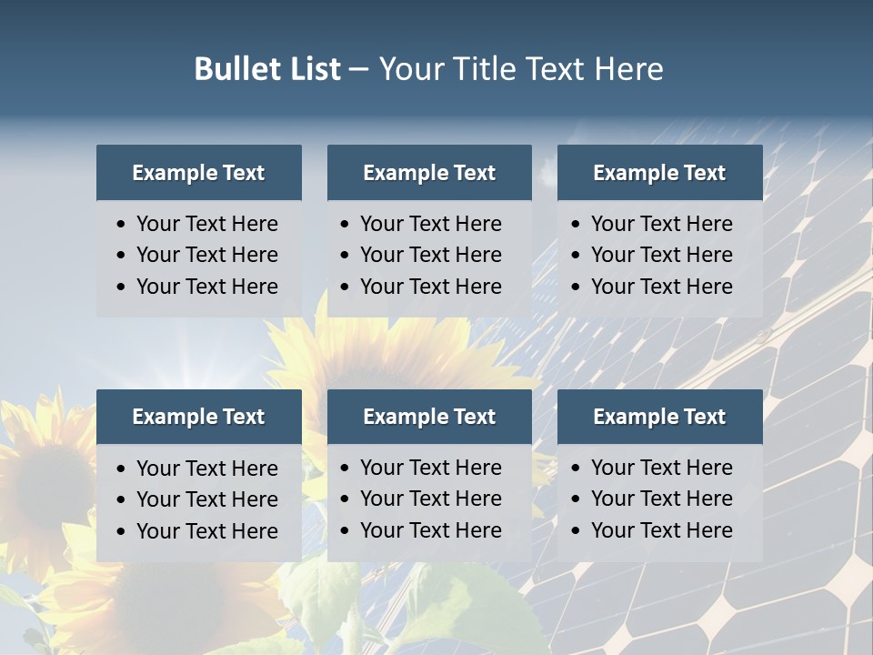 Solar Collector Echnology Electricity PowerPoint Template