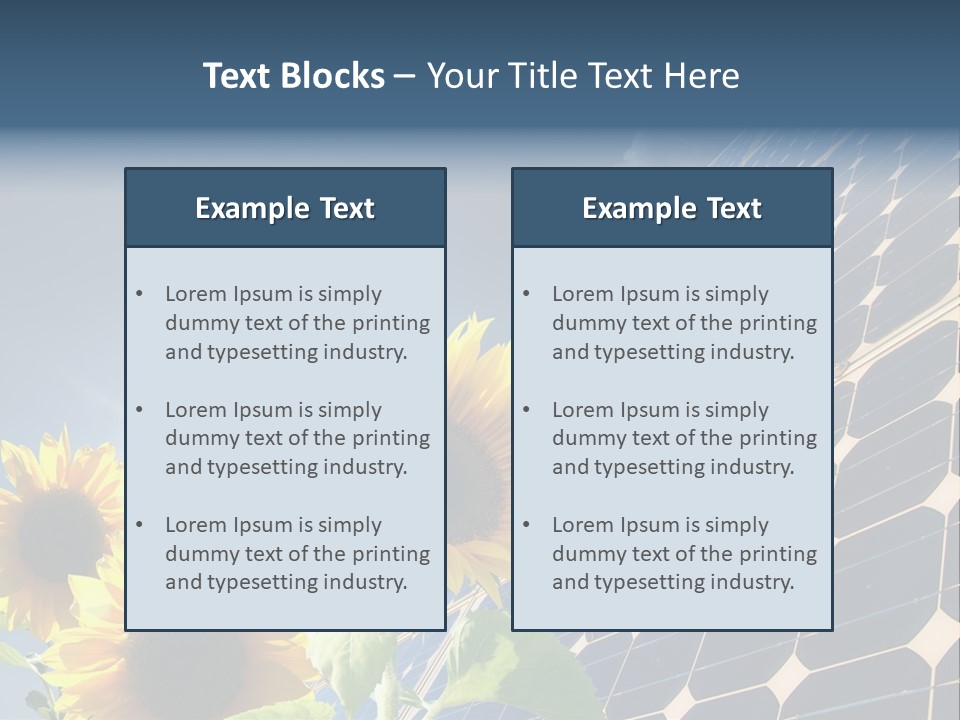 Solar Collector Echnology Electricity PowerPoint Template