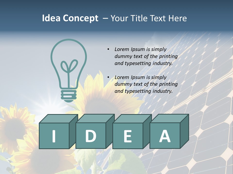 Solar Collector Echnology Electricity PowerPoint Template