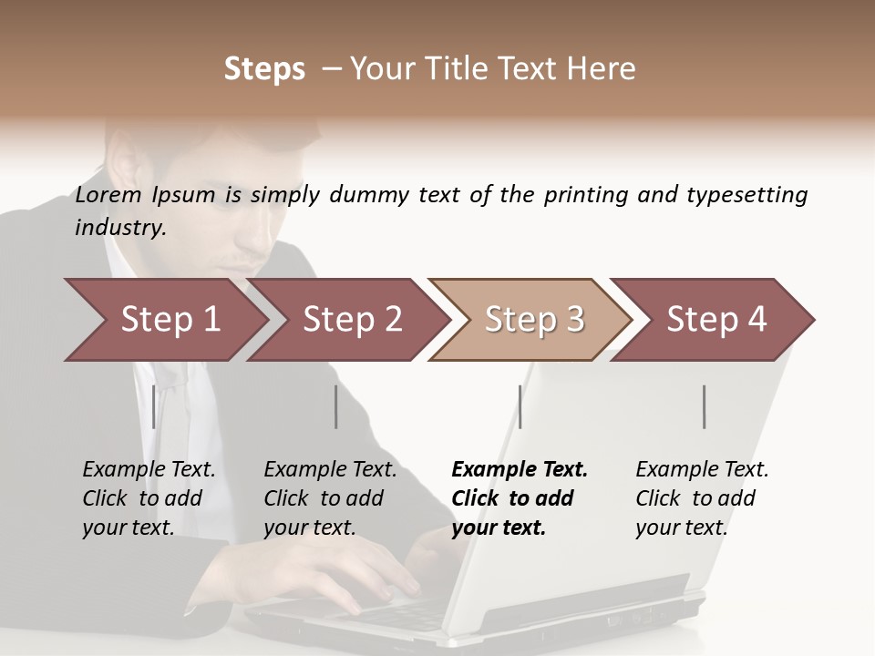 Portable Desk Student PowerPoint Template