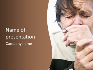 Adult Misery Wrinkles PowerPoint Template