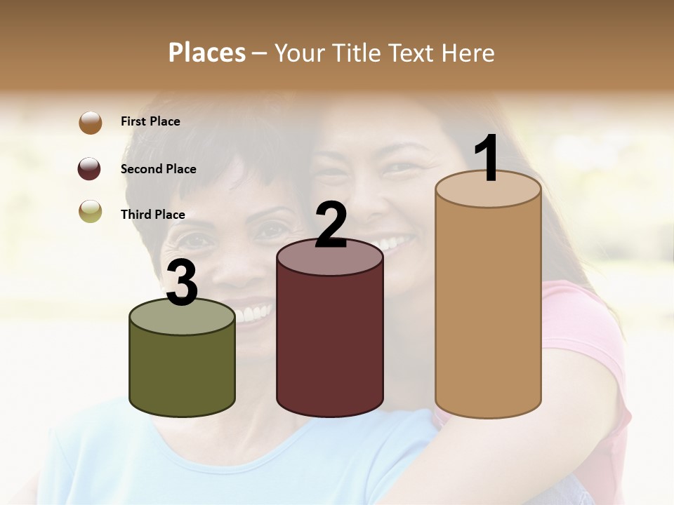 Three Quarter Length Female Horizontal PowerPoint Template