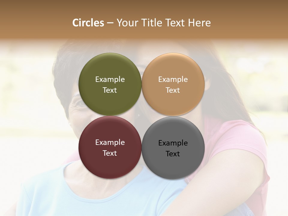 Three Quarter Length Female Horizontal PowerPoint Template