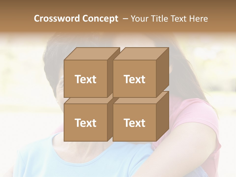 Three Quarter Length Female Horizontal PowerPoint Template