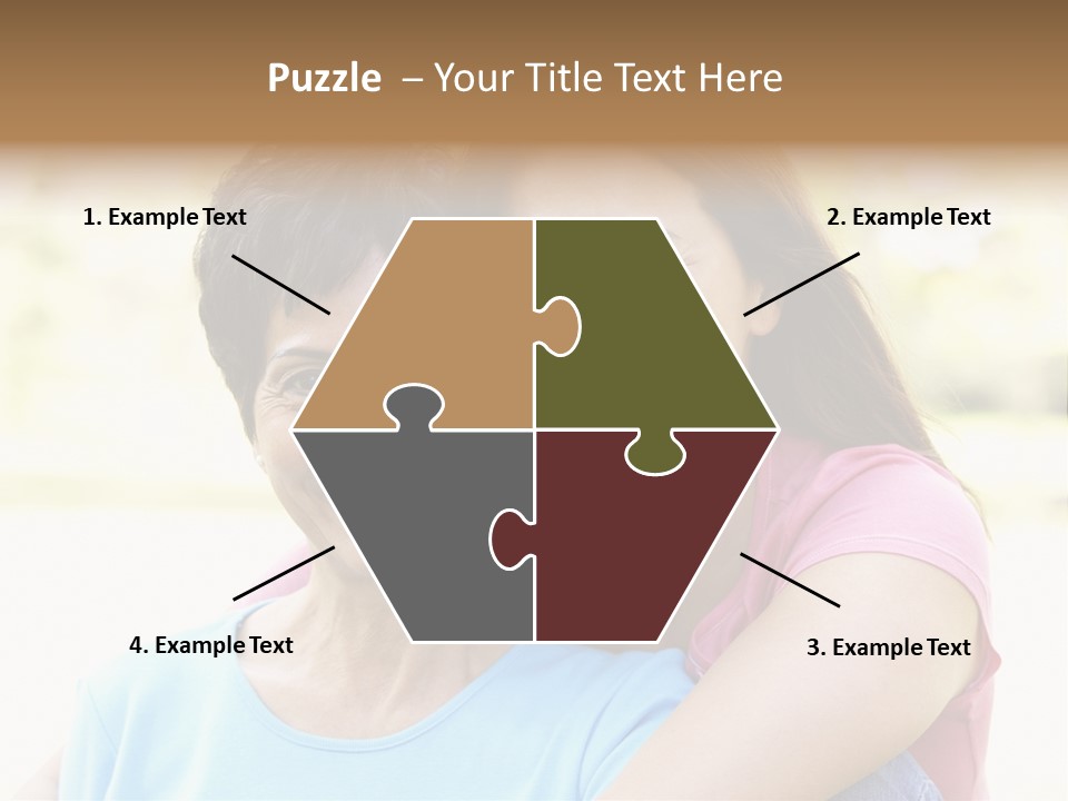 Three Quarter Length Female Horizontal PowerPoint Template