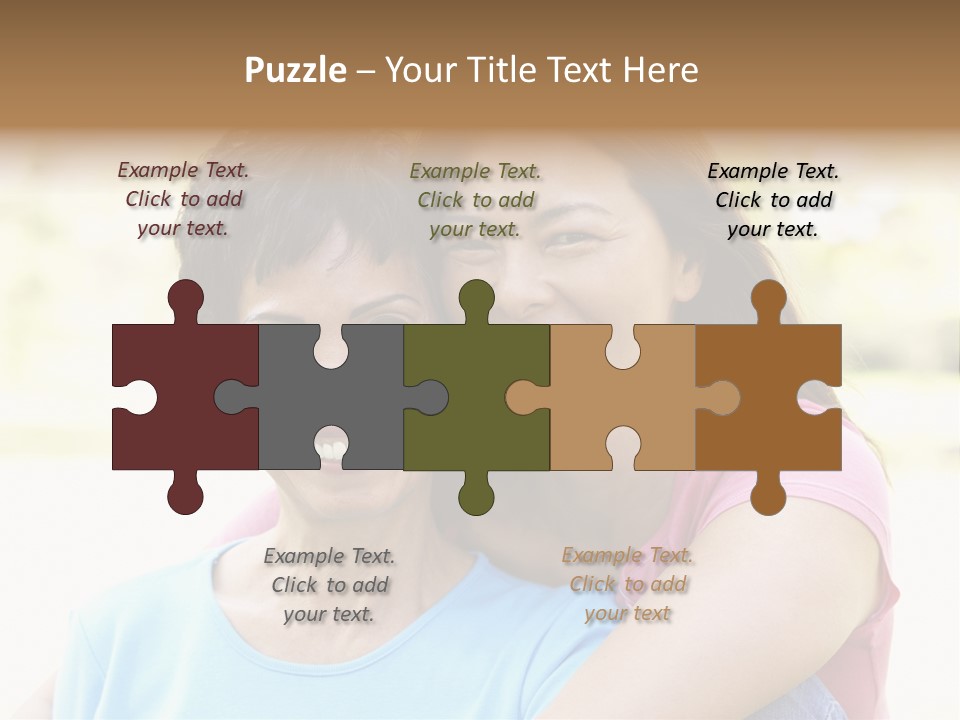 Three Quarter Length Female Horizontal PowerPoint Template