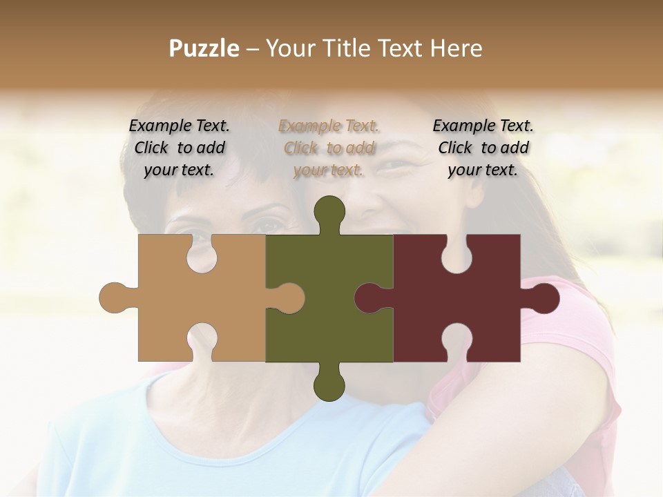 Three Quarter Length Female Horizontal PowerPoint Template