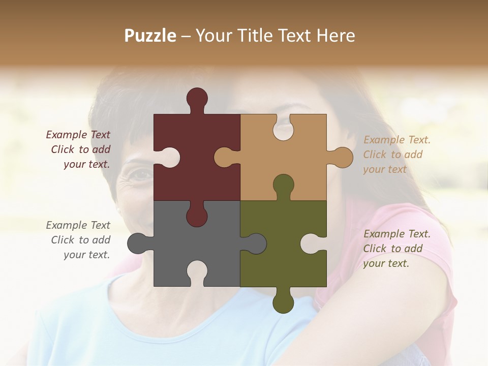 Three Quarter Length Female Horizontal PowerPoint Template