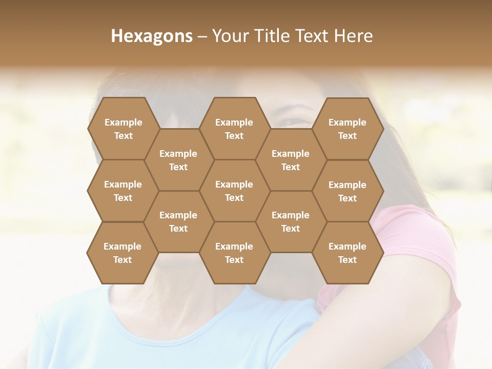 Three Quarter Length Female Horizontal PowerPoint Template