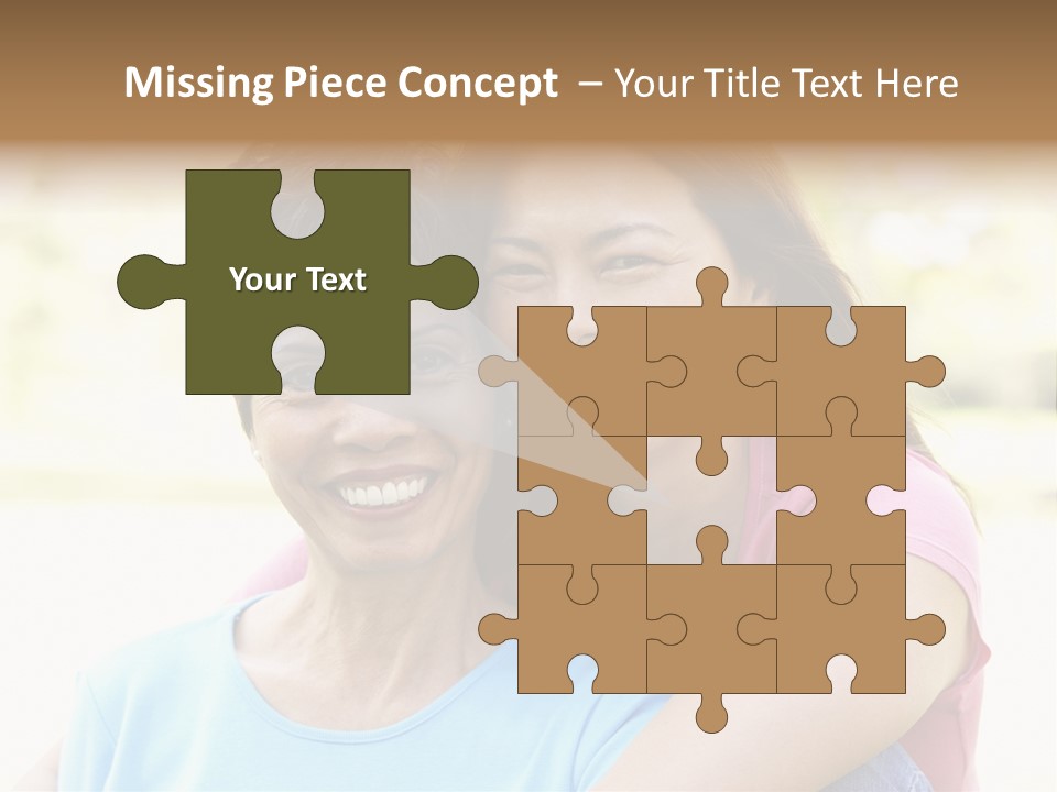 Three Quarter Length Female Horizontal PowerPoint Template