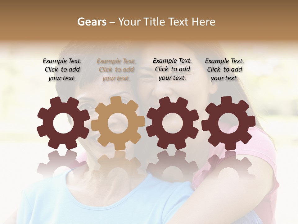 Three Quarter Length Female Horizontal PowerPoint Template