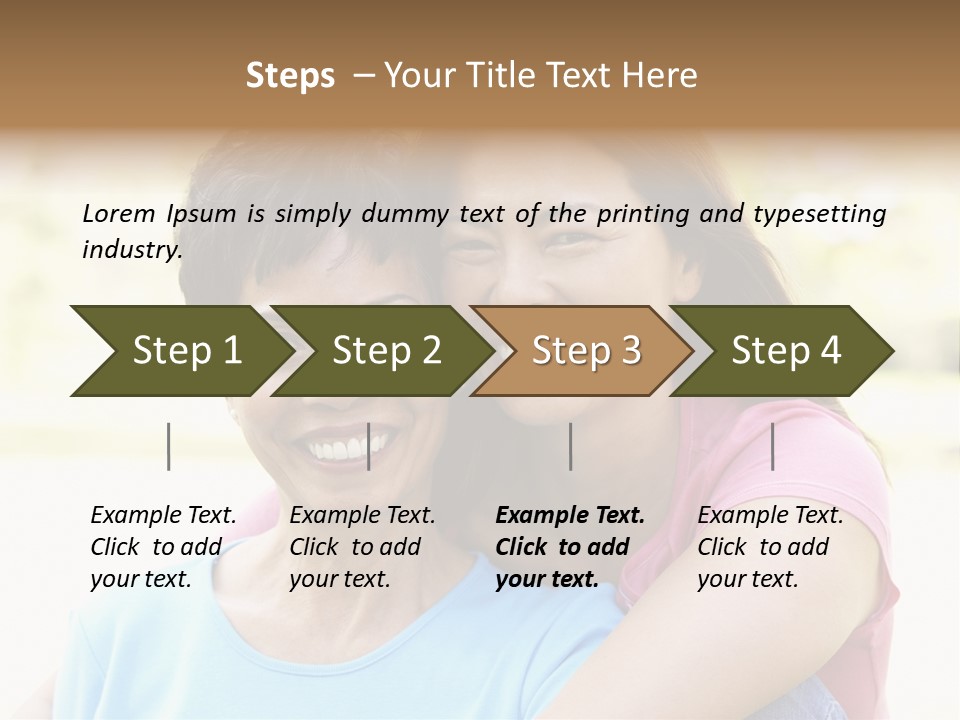 Three Quarter Length Female Horizontal PowerPoint Template