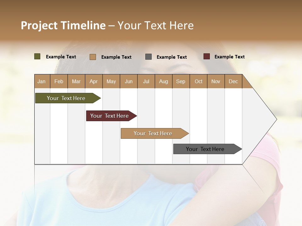 Three Quarter Length Female Horizontal PowerPoint Template