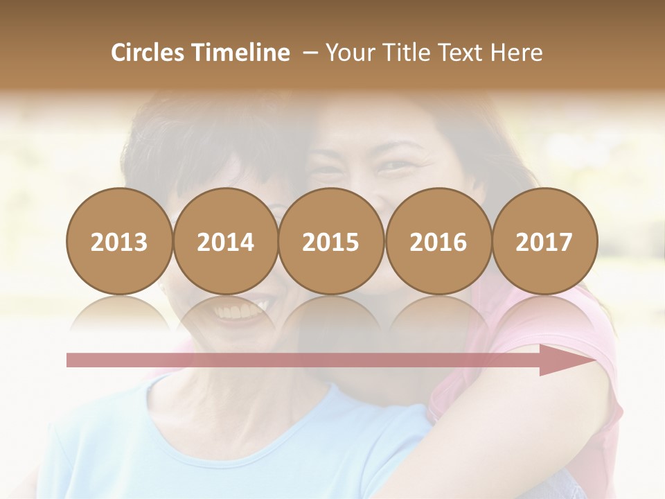 Three Quarter Length Female Horizontal PowerPoint Template