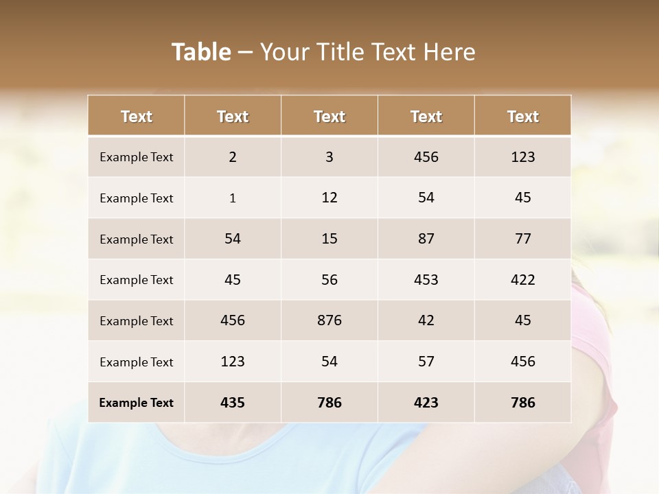 Three Quarter Length Female Horizontal PowerPoint Template