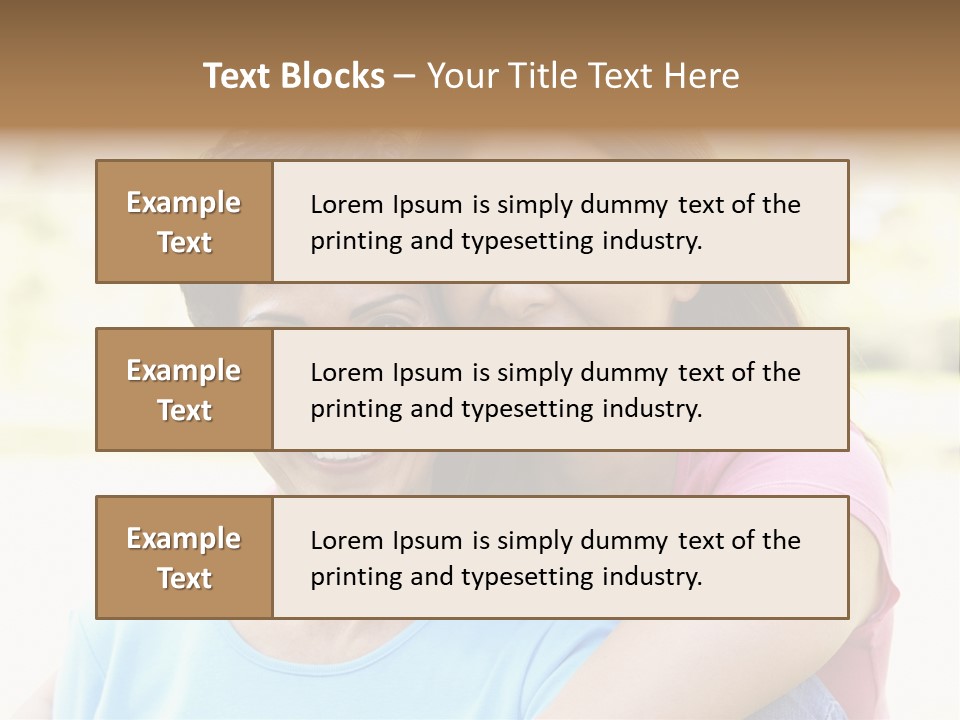 Three Quarter Length Female Horizontal PowerPoint Template