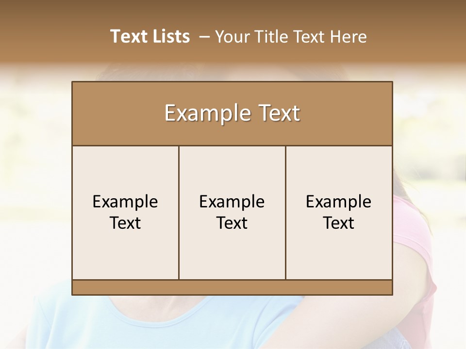 Three Quarter Length Female Horizontal PowerPoint Template