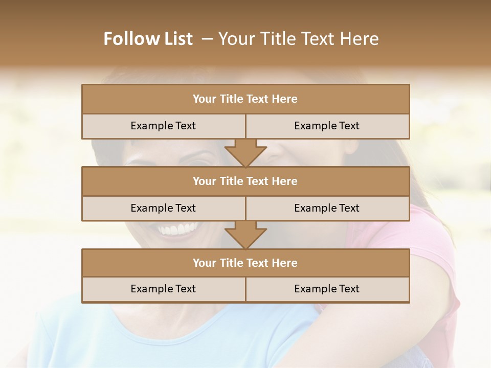 Three Quarter Length Female Horizontal PowerPoint Template