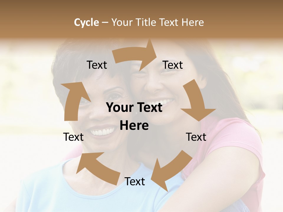 Three Quarter Length Female Horizontal PowerPoint Template