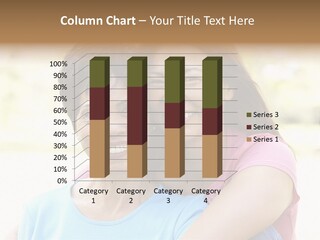 Three Quarter Length Female Horizontal PowerPoint Template