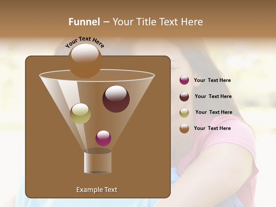 Three Quarter Length Female Horizontal PowerPoint Template