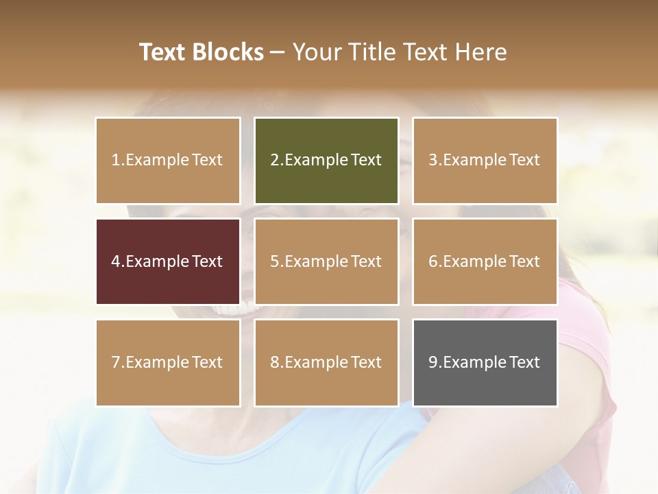 Three Quarter Length Female Horizontal PowerPoint Template