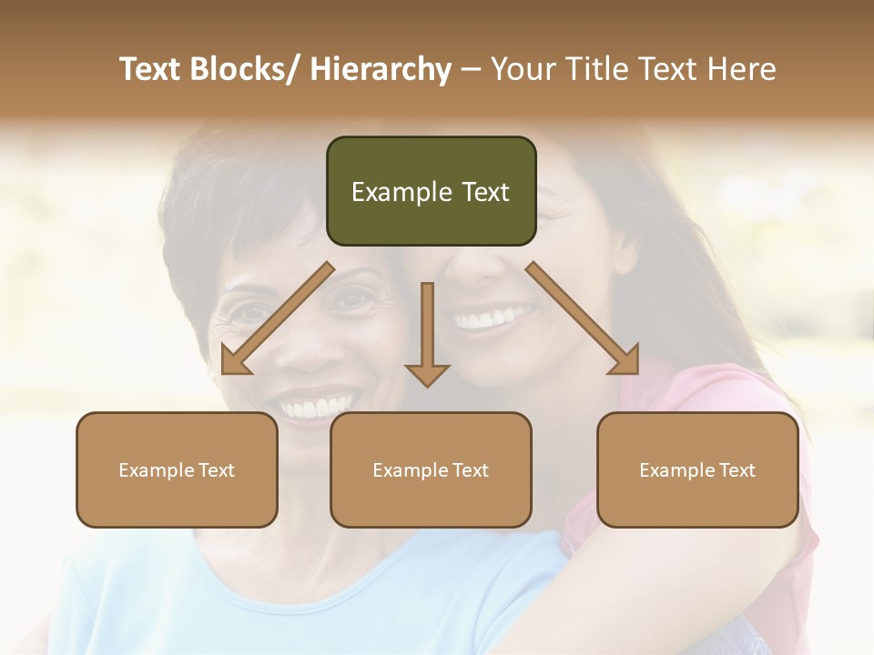 Three Quarter Length Female Horizontal PowerPoint Template