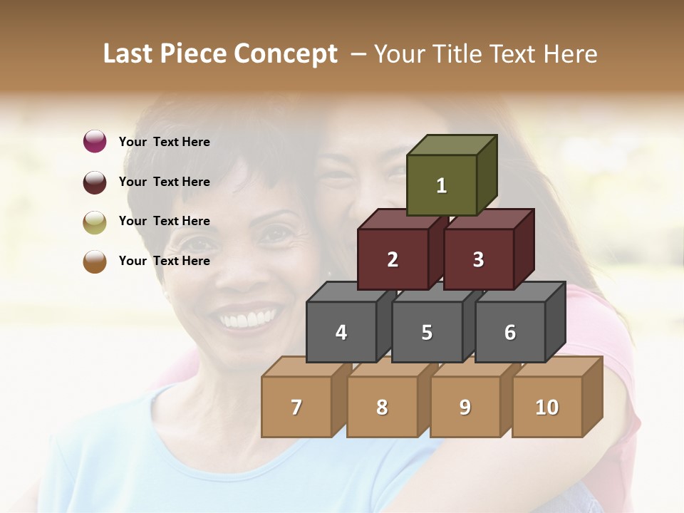 Three Quarter Length Female Horizontal PowerPoint Template