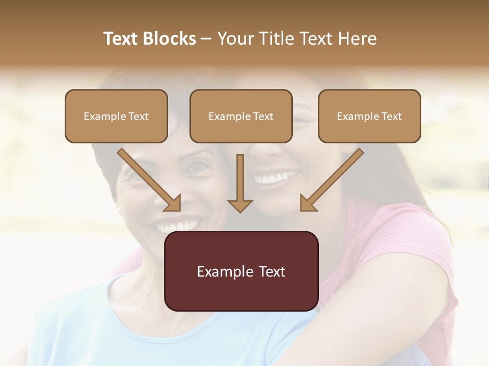 Three Quarter Length Female Horizontal PowerPoint Template
